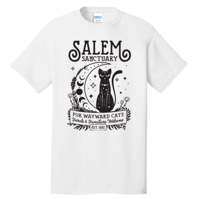 Funny Witch Salem Home For Wayward Black Cats 1692 Halloween Tall T-Shirt