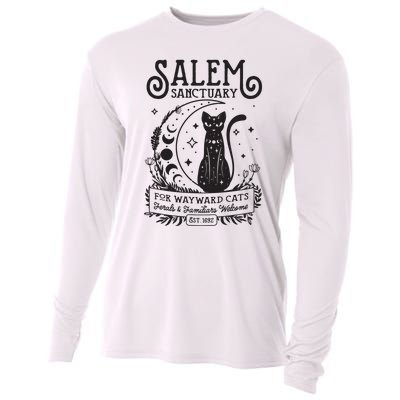 Funny Witch Salem Home For Wayward Black Cats 1692 Halloween Cooling Performance Long Sleeve Crew