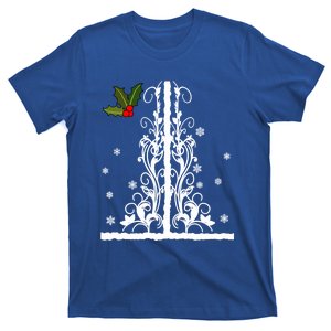 Festive White Scrolling And Snowflakes Xmas Cool Gift T-Shirt