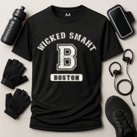 Funny Wicked Smaht Boston Massachusetts Cooling Performance Crew T-Shirt