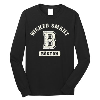 Funny Wicked Smaht Boston Massachusetts Long Sleeve Shirt