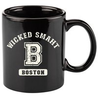 Funny Wicked Smaht Boston Massachusetts 11oz C Handle Ceramic Mug