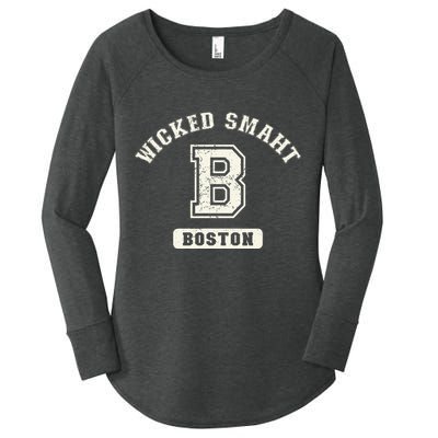 Funny Wicked Smaht Boston Massachusetts Women's Perfect Tri Tunic Long Sleeve Shirt