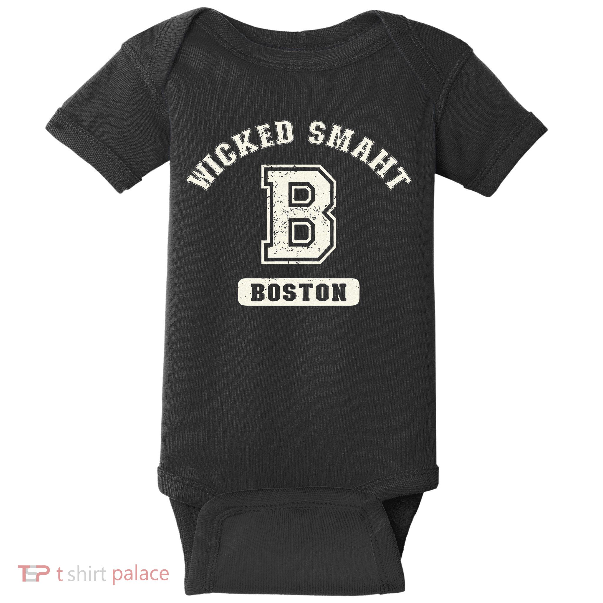 Funny Wicked Smaht Boston Massachusetts Baby Bodysuit