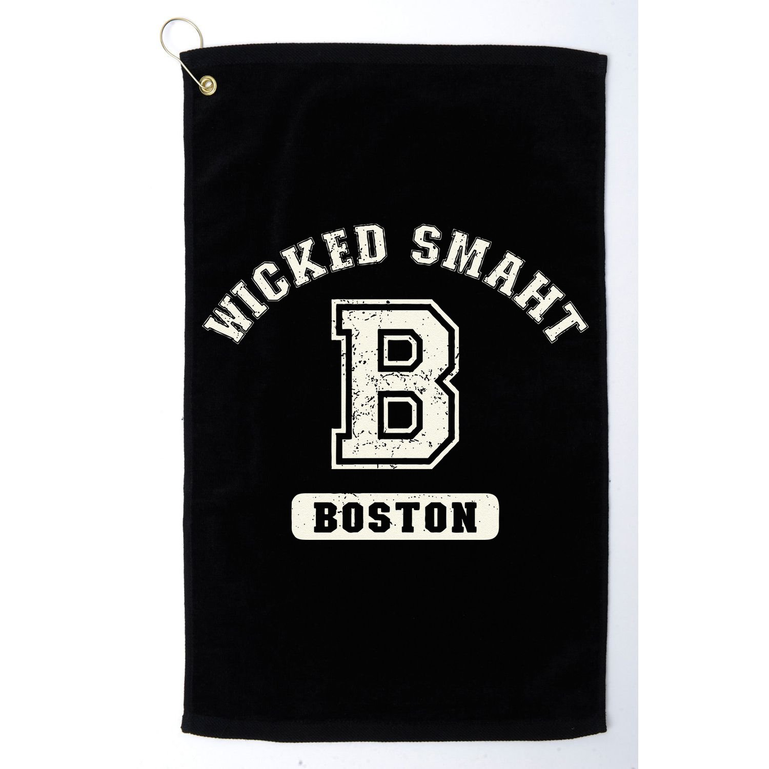 Funny Wicked Smaht Boston Massachusetts Golf Towel
