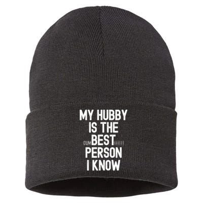 Funny Wife Sarcastic from Husband for Wo for Wife Gifts Sustainable Knit Beanie