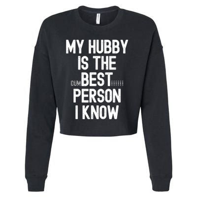 Funny Wife Sarcastic from Husband for Wo for Wife Gifts Cropped Pullover Crew