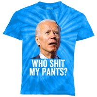 Funny Who Shit My Pants Anti Joe Biden Gift Funny Conservative Gift Kids Tie-Dye T-Shirt