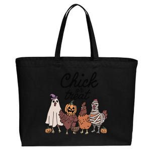 Funny Witch Spooky Chicken Halloween Costume Chick Or Treat Gift Cotton Canvas Jumbo Tote