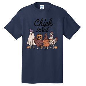 Funny Witch Spooky Chicken Halloween Costume Chick Or Treat Gift Tall T-Shirt