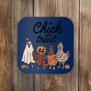 Funny Witch Spooky Chicken Halloween Costume Chick Or Treat Gift Coaster