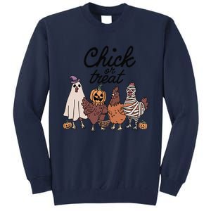 Funny Witch Spooky Chicken Halloween Costume Chick Or Treat Gift Tall Sweatshirt