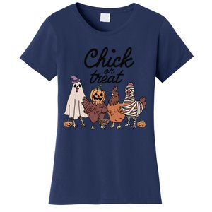 Funny Witch Spooky Chicken Halloween Costume Chick Or Treat Gift Women's T-Shirt