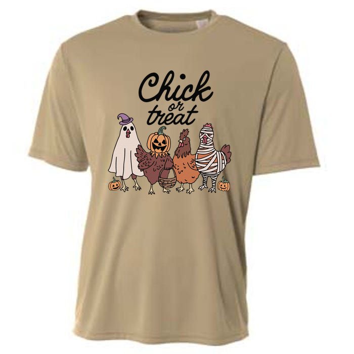 Funny Witch Spooky Chicken Halloween Costume Chick Or Treat Gift Cooling Performance Crew T-Shirt