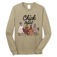 Funny Witch Spooky Chicken Halloween Costume Chick Or Treat Gift Long Sleeve Shirt