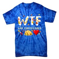 Funny W T F Wine Turkey Family Funny Thanksgiving Day Gift Tie-Dye T-Shirt