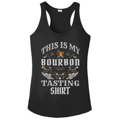Funny Whiskey This Is My Bourbon Tasting Ladies PosiCharge Competitor Racerback Tank