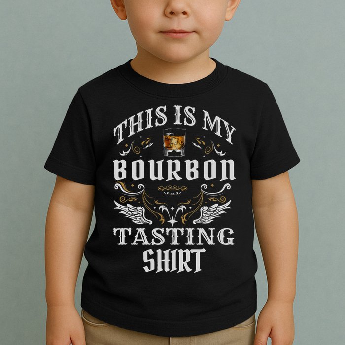 Funny Whiskey This Is My Bourbon Tasting Toddler T-Shirt