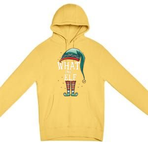 Funny What The Elf Costume Family Matching Christmas Gift Premium Pullover Hoodie