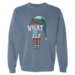 Funny What The Elf Costume Family Matching Christmas Gift Garment-Dyed Sweatshirt