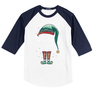 Funny What The Elf Costume Family Matching Christmas Gift Baseball Sleeve Shirt