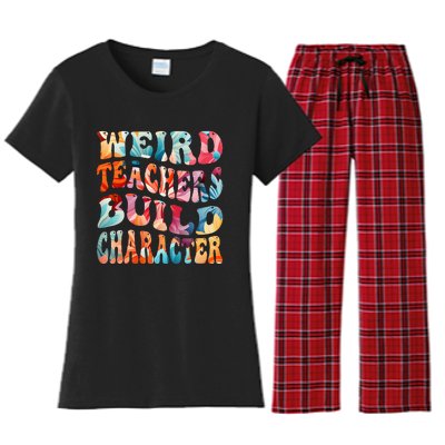 Funny Weird Teachers Build Character Women's Flannel Pajama Set