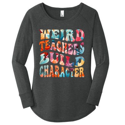 Funny Weird Teachers Build Character Women's Perfect Tri Tunic Long Sleeve Shirt