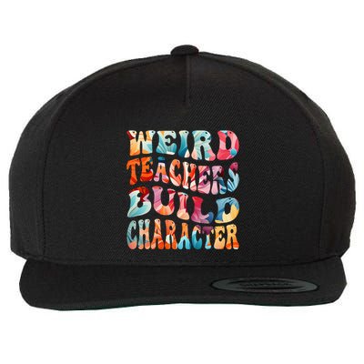 Funny Weird Teachers Build Character Wool Snapback Cap