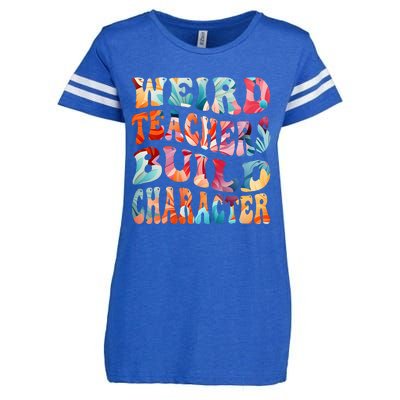 Funny Weird Teachers Build Character Enza Ladies Jersey Football T-Shirt