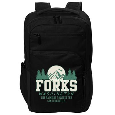 Forks Washington Twilight Inspired Retro Vintage Aesthetic Impact Tech Backpack