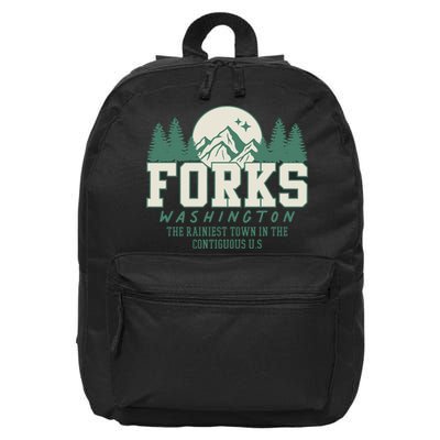 Forks Washington Twilight Inspired Retro Vintage Aesthetic 16 in Basic Backpack