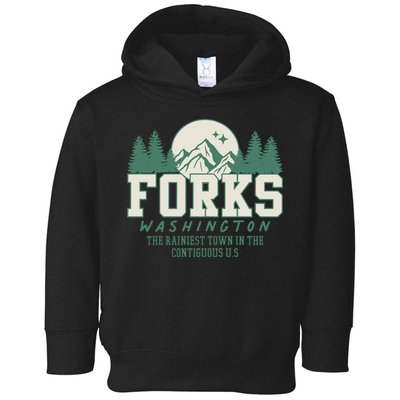 Forks Washington Twilight Inspired Retro Vintage Aesthetic Toddler Hoodie