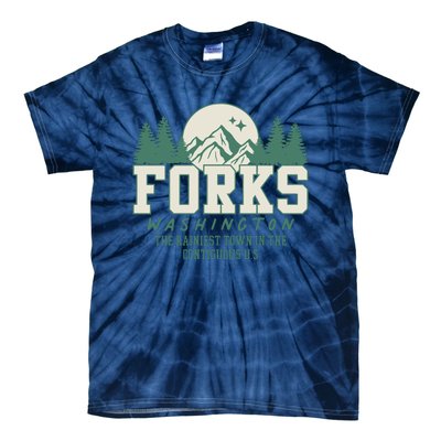 Forks Washington Twilight Inspired Retro Vintage Aesthetic Tie-Dye T-Shirt