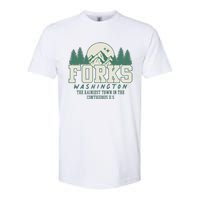 Forks Washington Twilight Inspired Retro Vintage Aesthetic Softstyle CVC T-Shirt