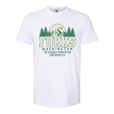 Forks Washington Twilight Inspired Retro Vintage Aesthetic Softstyle CVC T-Shirt