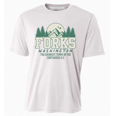 Forks Washington Twilight Inspired Retro Vintage Aesthetic Cooling Performance Crew T-Shirt