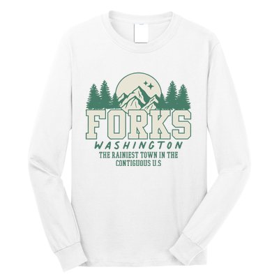 Forks Washington Twilight Inspired Retro Vintage Aesthetic Long Sleeve Shirt