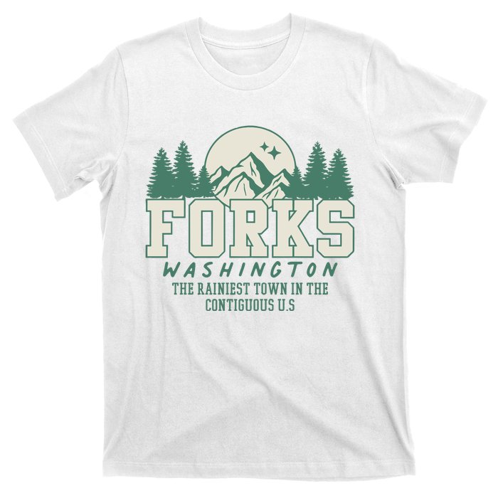 Forks Washington Twilight Inspired Retro Vintage Aesthetic T-Shirt