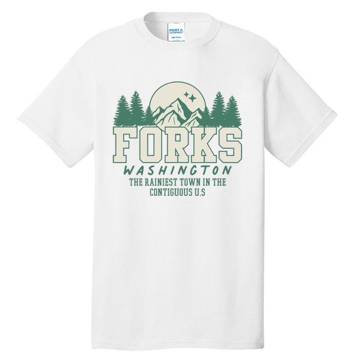 Forks Washington Twilight Inspired Retro Vintage Aesthetic Tall T-Shirt