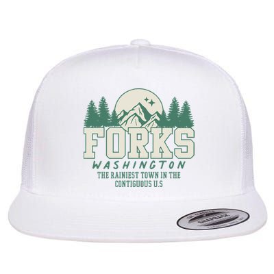 Forks Washington Twilight Inspired Retro Vintage Aesthetic Flatbill Hat