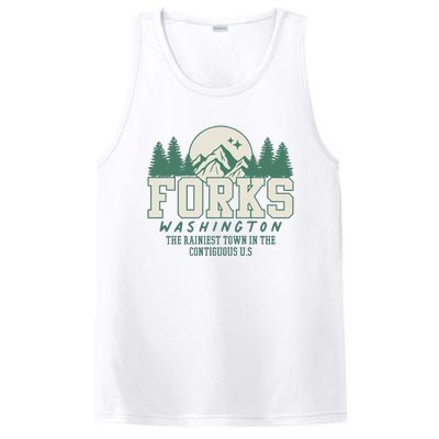 Forks Washington Twilight Inspired Retro Vintage Aesthetic PosiCharge Competitor Tank