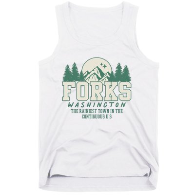 Forks Washington Twilight Inspired Retro Vintage Aesthetic Tank Top