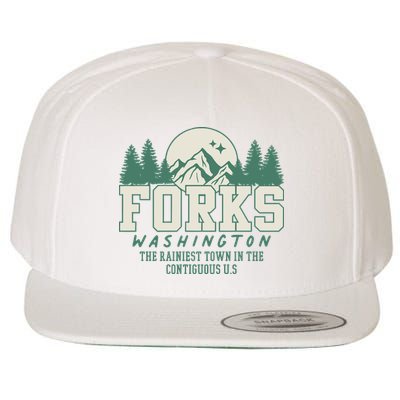 Forks Washington Twilight Inspired Retro Vintage Aesthetic Wool Snapback Cap