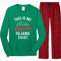 Funny Women This Is My Christmas Pajama Xmas Gift Long Sleeve Pajama Set