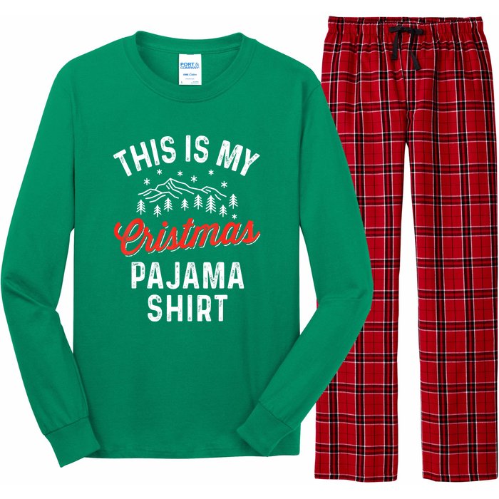 Funny Women This Is My Christmas Pajama Xmas Gift Long Sleeve Pajama Set