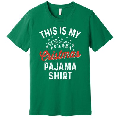 Funny Women This Is My Christmas Pajama Xmas Gift Premium T-Shirt