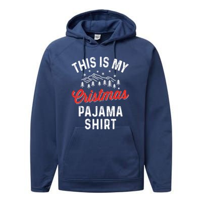 Funny Women This Is My Christmas Pajama Xmas Gift Performance Fleece Hoodie