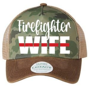 Firefighter Wife Thin Red Line Husband Proud Fire Wife Gift Legacy Tie Dye Trucker Hat