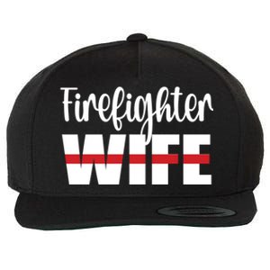 Firefighter Wife Thin Red Line Husband Proud Fire Wife Gift Wool Snapback Cap