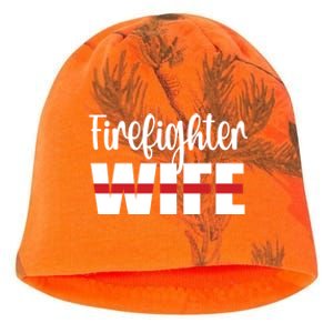 Firefighter Wife Thin Red Line Husband Proud Fire Wife Gift Kati - Camo Knit Beanie